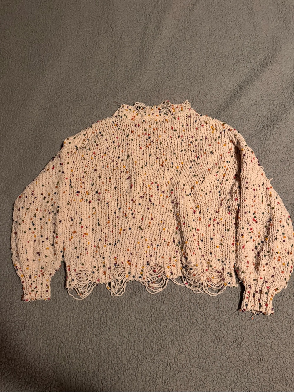 POL Pink Speckled Distressed Turtleneck Sweater - Picture 4 of 4